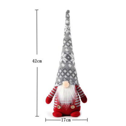 Christmas Decorations Faceless Elderly Dolls Forest Elderly Dolls Christmas Ornaments(Grey Hat) - Dolls by PMC Jewellery | Online Shopping South Africa | PMC Jewellery