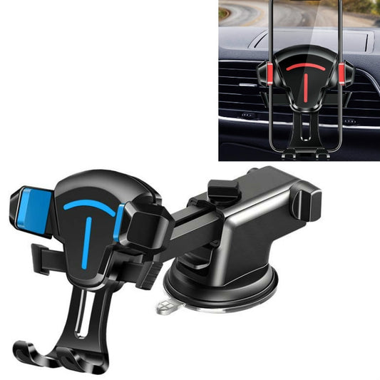 2 PCS Car Phone Holder Air Outlet Car Navigation Bracket Instrument Panel Bracket, Style:Sucker(Blue) - Car Holders by PMC Jewellery | Online Shopping South Africa | PMC Jewellery