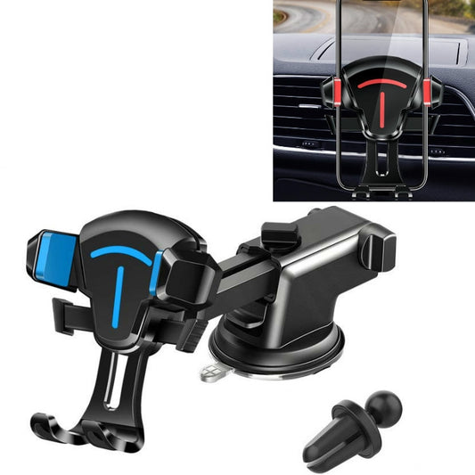 2 PCS Car Phone Holder Air Outlet Car Navigation Bracket Instrument Panel Bracket, Style:Instrument Panel+Air Outlet(Blue) - Car Holders by PMC Jewellery | Online Shopping South Africa | PMC Jewellery