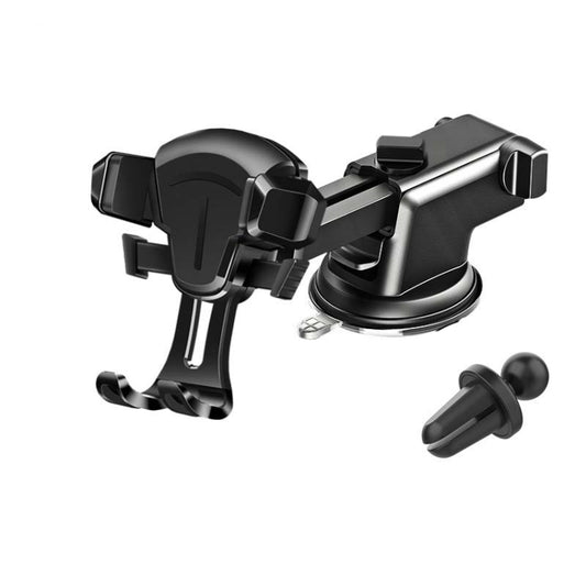 2 PCS Car Phone Holder Air Outlet Car Navigation Bracket Instrument Panel Bracket, Style:Instrument Panel+Air Outlet(Black) - Car Holders by PMC Jewellery | Online Shopping South Africa | PMC Jewellery