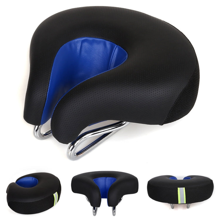 Noseless Bicycle Saddle Mountain Bike Thickened  Soft Cushion(Blue) - Bicycle Saddle by PMC Jewellery | Online Shopping South Africa | PMC Jewellery