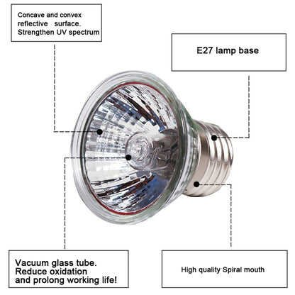 UVA+UVB Full Spectrum Solar Reptile Lamp Lizard Light Turtle Basking Lamp, Specification: 50W - Reptile Supplies by PMC Jewellery | Online Shopping South Africa | PMC Jewellery