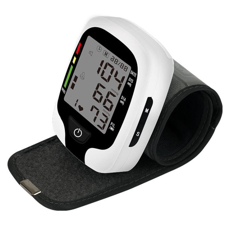 Wrist Type Electronic Blood Pressure Monitor Home Automatic Wrist Type Blood Pressure Measurement, Style: Live Voice Broadcast(White English) - Sphygmomanometer by PMC Jewellery | Online Shopping South Africa | PMC Jewellery