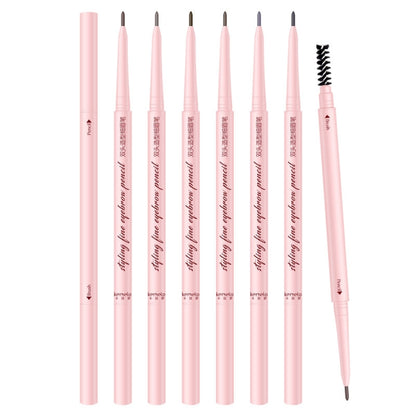 4 PCS Kemelo Double-Headed Automatic Rotating Eyebrow Pencil Waterproof Sweat-Proof Non-Fading Thin Core Eyebrow Pencil(03Modern Dark Brown) - Eyes by PMC Jewellery | Online Shopping South Africa | PMC Jewellery