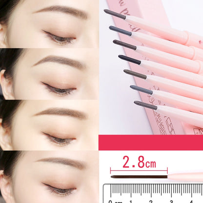 4 PCS Kemelo Double-Headed Automatic Rotating Eyebrow Pencil Waterproof Sweat-Proof Non-Fading Thin Core Eyebrow Pencil(01 Temperament Brown) - Eyes by PMC Jewellery | Online Shopping South Africa | PMC Jewellery