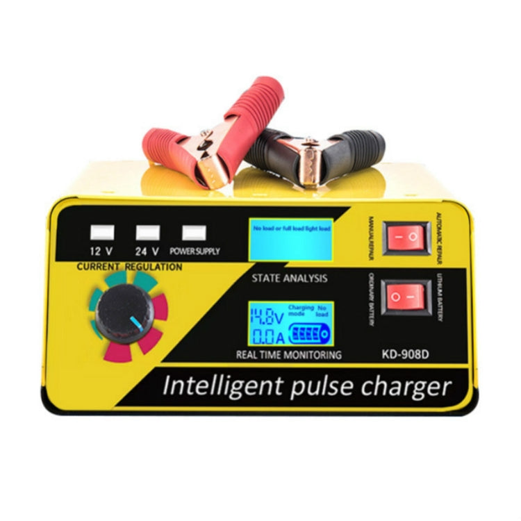 KD-908D Lead-Acid Battery Intelligent Repair Charger Car Battery Charger UK Plug - Battery Charger by PMC Jewellery | Online Shopping South Africa | PMC Jewellery