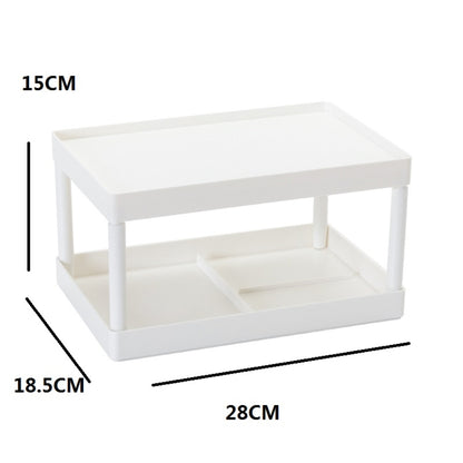 Simple Double-Layer Desktop Rack Dormitory Stationery & Sundries Organizer(White) - Shelf & Hooks by PMC Jewellery | Online Shopping South Africa | PMC Jewellery