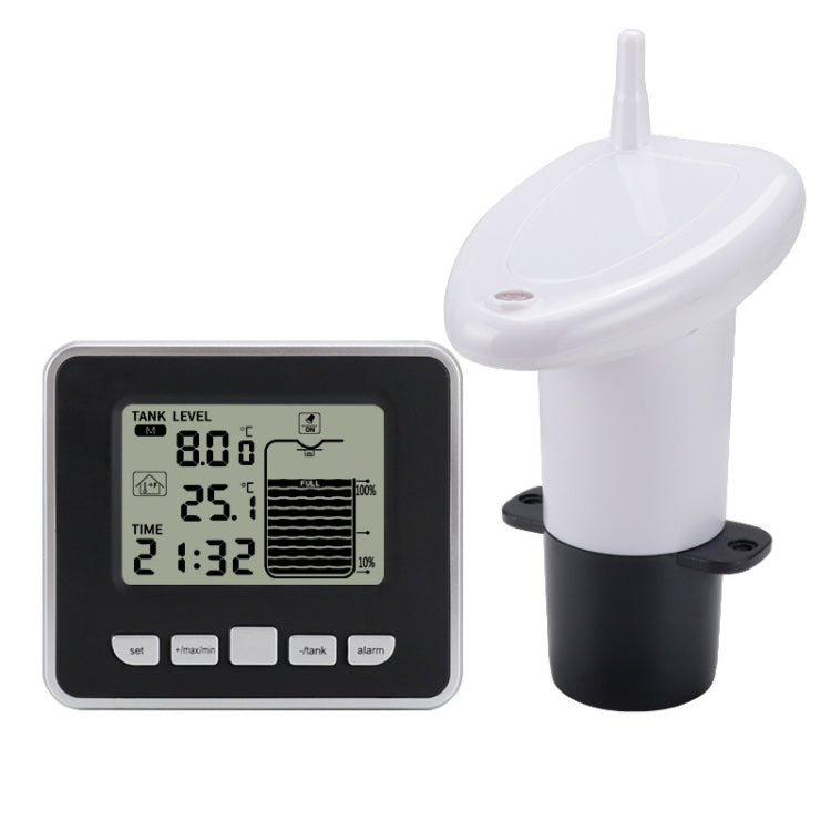 TS-FT002 Multifunctional Ultrasonic Electronic Water Tank Level Gauge With Indoor Temperature Thermometer Clock Display Water Level Gauge - free shipping - PMC TechLife - Order now!