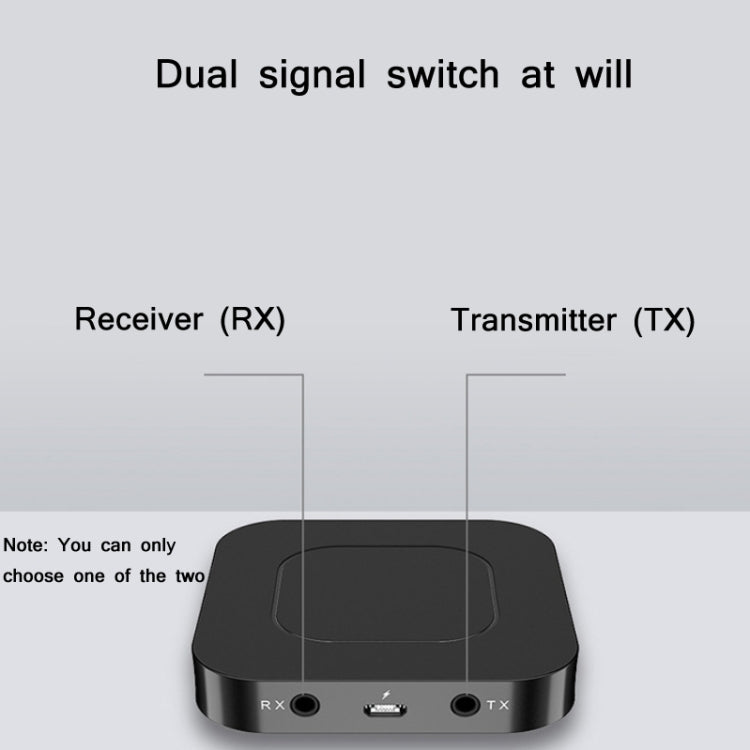 BT-13 2 In 1 Bluetooth 5.0 Adapter Wireless Audio Receiver & Transmitter - Audio Receiver Transmitter by PMC TechLife | Online Shopping South Africa | PMC TechLife