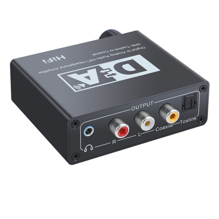 NK-C6 Optical Fiber To Analog Audio Converter Adjustable Volume Digital To Analog Decoder US Plug - Audio Receiver Transmitter by PMC TechLife | Online Shopping South Africa | PMC TechLife