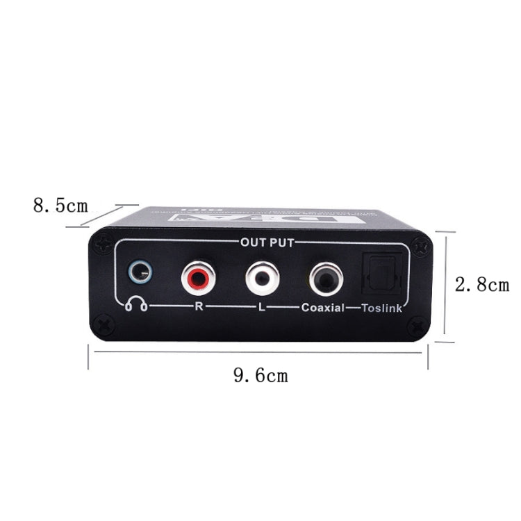 NK-C6 Optical Fiber To Analog Audio Converter Adjustable Volume Digital To Analog Decoder US Plug - Audio Receiver Transmitter by PMC TechLife | Online Shopping South Africa | PMC TechLife