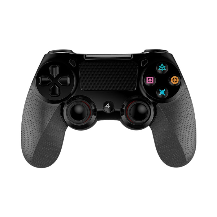 2 PCS Bluetooth Wireless Gamepad Touch Screen With Light Audio Dual Vibration Controller For PS4(Black) - Gamepads by PMC Jewellery | Online Shopping South Africa | PMC Jewellery