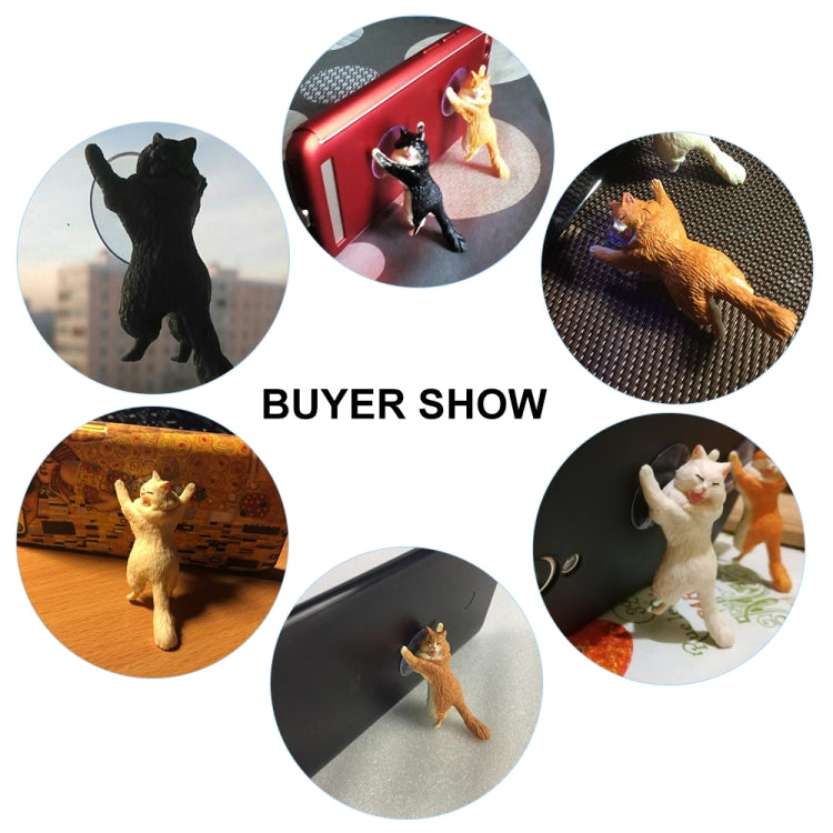 60 PCS Sucker Design Cute Cat Smartphone Holder(Gray) - Desktop Holder by PMC Jewellery | Online Shopping South Africa | PMC Jewellery