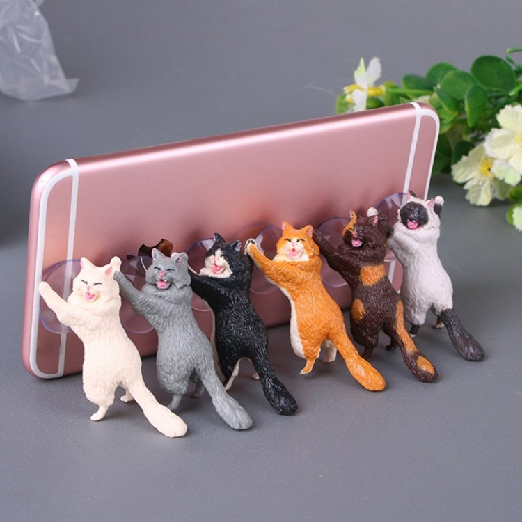 60 PCS Sucker Design Cute Cat Smartphone Holder(Orange) - Desktop Holder by PMC Jewellery | Online Shopping South Africa | PMC Jewellery