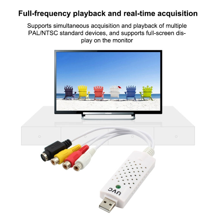 Portable USB 2.0 Audio Video Capture Card Adapter VHS to DVD Video Capture for Win7 / Win8/ XP/ Vista, Free Drive - Video Capture Solutions by PMC Jewellery | Online Shopping South Africa | PMC Jewellery