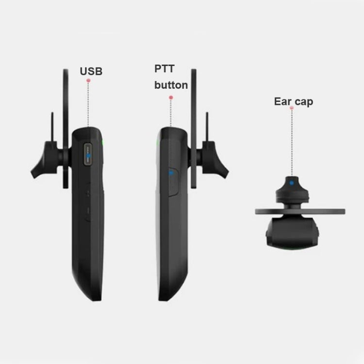 A08 Mini Ear Hook Wireless Walkie Talkie Outdoor Mini Walkie Talkie  Wireless Bluetooth Walkie Talkie - Handheld Walkie Talkie by PMC TechLife | Online Shopping South Africa | PMC TechLife