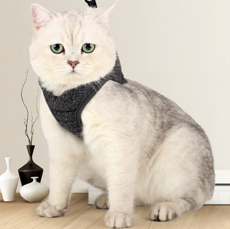 Cat Leash Pet Chest Harness Leash, Size: M(Grey) - Leashes by PMC Jewellery | Online Shopping South Africa | PMC Jewellery