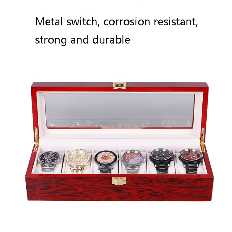 Wooden Baking Paint Watch Box Jewelry Storage Display Box(06 Full Carbon Paint) - Watch Storages by PMC Jewellery | Online Shopping South Africa | PMC Jewellery | Buy Now Pay Later Mobicred