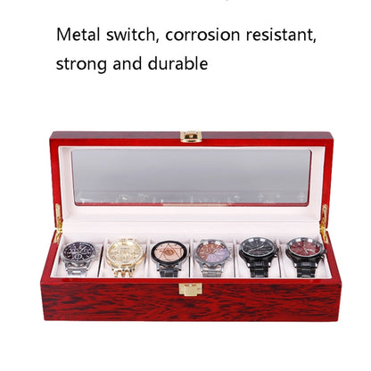 Wooden Baking Paint Watch Box Jewelry Storage Display Box(10-bit Full Carbon Paint) - Watch Storages by PMC Jewellery | Online Shopping South Africa | PMC Jewellery | Buy Now Pay Later Mobicred