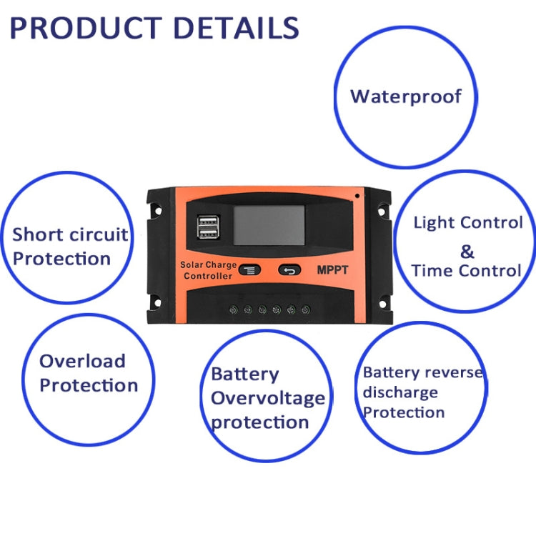 MPPT 12V/24V Automatic Identification Solar Controller With USB Output, Model: 30A - Others by PMC Jewellery | Online Shopping South Africa | PMC Jewellery