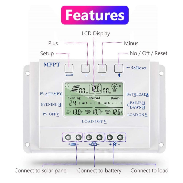 MPPT T40-40A Solar PWM Controller - Others by PMC Jewellery | Online Shopping South Africa | PMC Jewellery