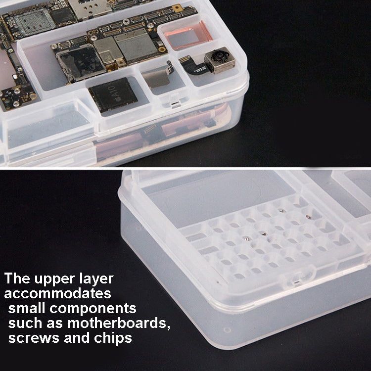2 PCS Double-Layer Clamshell Mobile Phone Repair Parts Turnover Box Mobile Phone Disassembly  Screw Component Storage Box - free shipping - PMC TechLife - Order now!