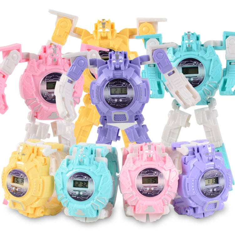 3 PCS Children Electronic Watch Cartoon Deformation Robot Toy Watch(Pink) - Electronic Pets by PMC Jewellery | Online Shopping South Africa | PMC Jewellery