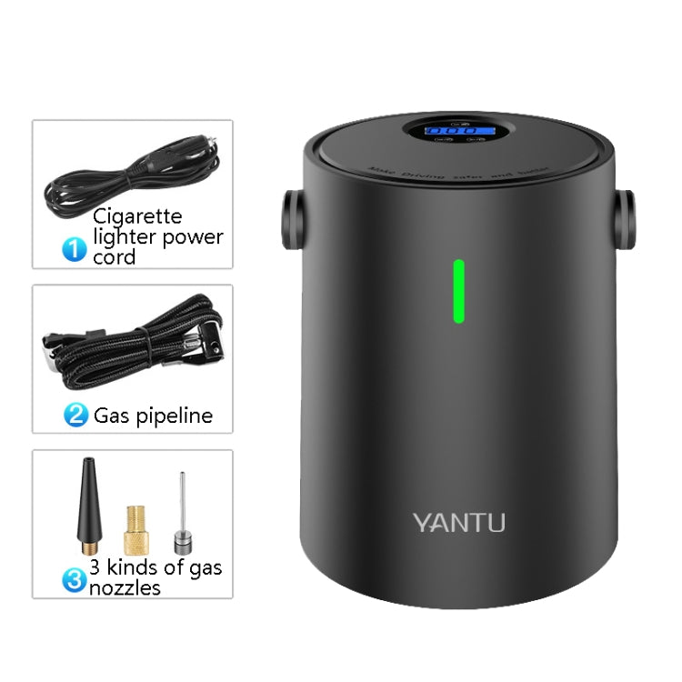 YANTU A05 Car Electric Mini Portable Tire Air Pump, Style: Wired Digital Display Black - Inflatable Pump by PMC Jewellery | Online Shopping South Africa | PMC Jewellery