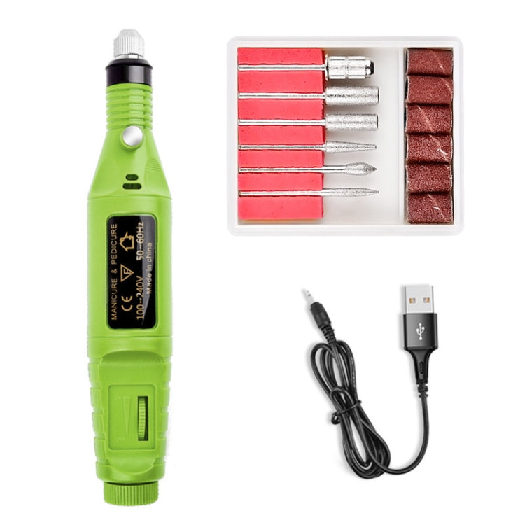 Mini Electrical Nail Grinding Machine USB Portable Electrical Grinder Set(USB Green) - Grinding Tools & Accessories by PMC Jewellery | Online Shopping South Africa | PMC Jewellery