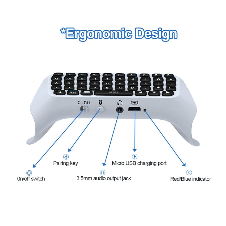 JYS-P5121 Bluetooth Wireless Handle Keyboard Can Chat Voice External Keyboard Suitable For PS5, Note: Without Handle - free shipping - PMC TechLife - Order now!