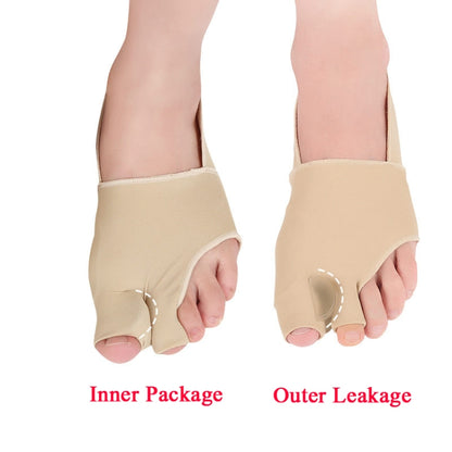 1 Pair Two Toes Split Toe Guard Foot Cover Toe Separation Thumb Varus Correction Foot Cover,Style: Inner Package Complexion, Size: L (40-45) - Corrector by PMC Jewellery | Online Shopping South Africa | PMC Jewellery