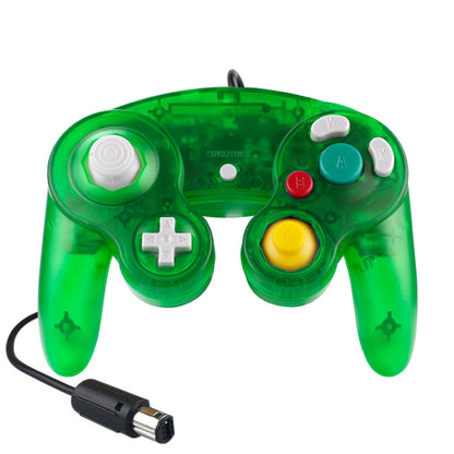 5 PCS Single Point Vibrating Controller Wired Game Controller For Nintendo NGC(Transparent  Green) - Gamepads by PMC Jewellery | Online Shopping South Africa | PMC Jewellery