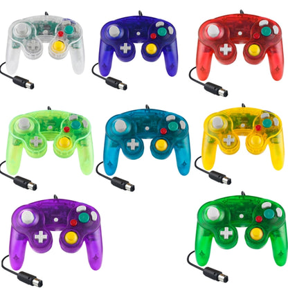 5 PCS Single Point Vibrating Controller Wired Game Controller For Nintendo NGC(Transparent  Green) - Gamepads by PMC Jewellery | Online Shopping South Africa | PMC Jewellery