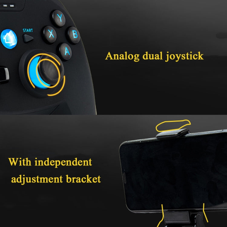 CX-X1  2.4GHz + Bluetooth 4.0 Wireless Game Controller Handle For Android / iOS / PC / PS3 Handle + Bracket+ Receiver (Blue) - Gamepads by PMC TechLife | Online Shopping South Africa | PMC TechLife