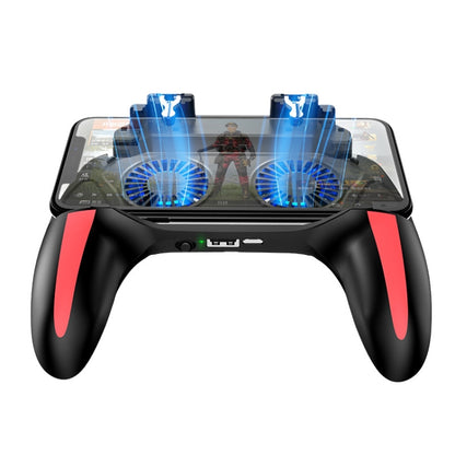 H10 3 in 1 Plug-in Type Dual Fan Cooling Gamepad Game Auxiliary Button Grip with Stand - Cooling Fan Radiator by PMC Jewellery | Online Shopping South Africa | PMC Jewellery