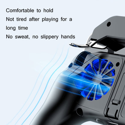 H10 3 in 1 Plug-in Type Dual Fan Cooling Gamepad Game Auxiliary Button Grip with Stand - Cooling Fan Radiator by PMC Jewellery | Online Shopping South Africa | PMC Jewellery