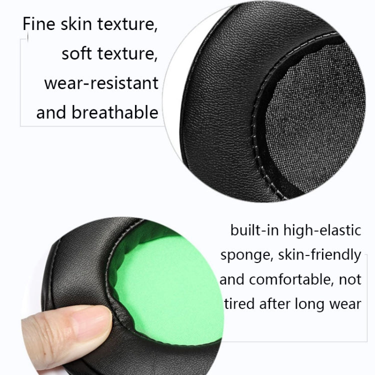 2 PCS Headset Sponge Case For Razer BlackShark V2/V2X/V2SE, Colour: Round(Black) - Earmuff & Pad by PMC Jewellery | Online Shopping South Africa | PMC Jewellery