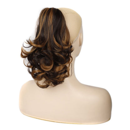 Women Curly Hair Short Ponytail Wig With Shark Clip(22M613 #) - Wigs by PMC Jewellery | Online Shopping South Africa | PMC Jewellery