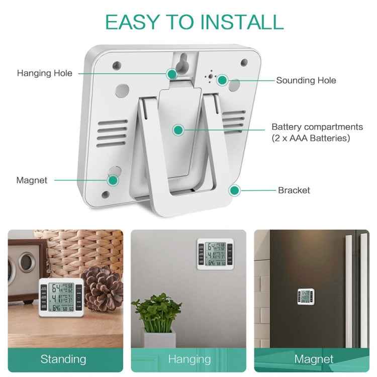 SN010 Wireless Indoor Outdoor High-Precision Thermometer Electronic Refrigerator Thermometers(One to One) - Indoor Thermometer by PMC Jewellery | Online Shopping South Africa | PMC Jewellery