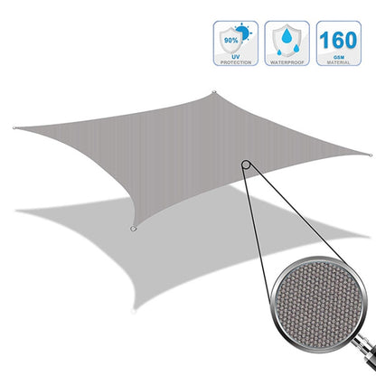 Outdoor Garden Sunshade Sail Waterproof Anti-UV Canopy, Size: 3m x 5m(Beige) - Tents & Accessories by PMC Jewellery | Online Shopping South Africa | PMC Jewellery