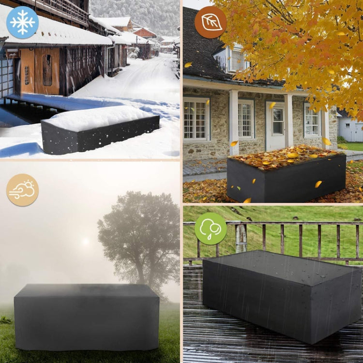 Outdoor Oxford Cloth Furniture Cover Garden Dustproof Waterproof And UV-Proof Table And Chair Protective Cover, Size: 255x130x80cm(Black) - Dust Covers by PMC Jewellery | Online Shopping South Africa | PMC Jewellery