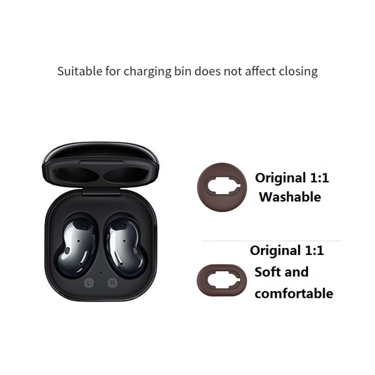 2 Sets Bluetooth Earphone Silicone Earplug Caps For Samsung Galaxy Buds Live(Brown-2 Pairs) - Anti-dust & Ear Caps by PMC TechLife | Online Shopping South Africa | PMC TechLife