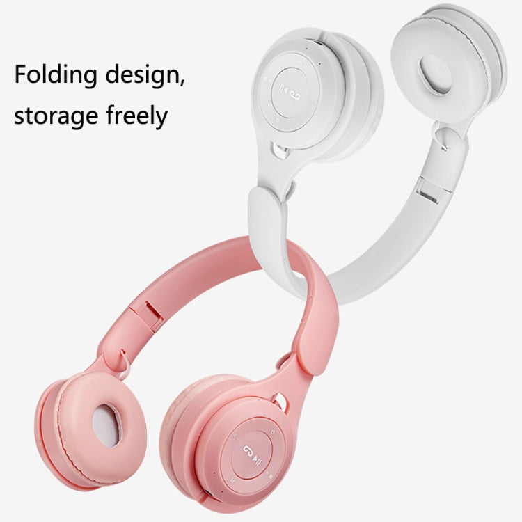 M6 Wireless Bluetooth Headset Folding Gaming Stereo Headset With Mic(Pink) - Headset & Headphone by PMC Jewellery | Online Shopping South Africa | PMC Jewellery