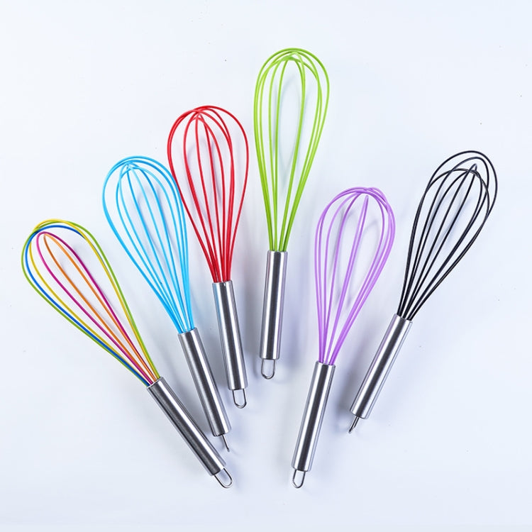 Silicone Egg Beater Home Egg Mixer Kitchen Gadgets Cream Baking Tools, Colour: 8 inch Blue - Stirrer & Squeezer by PMC TechLife | Online Shopping South Africa | PMC TechLife
