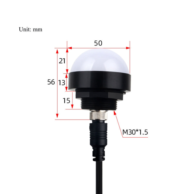 24V Safety Three-Color Warning Light Alarm LED Hemispherical Waterproof Indicator(Audible) - Special Engineering Lighting by PMC TechLife | Online Shopping South Africa | PMC TechLife | Buy Now Pay Later Mobicred