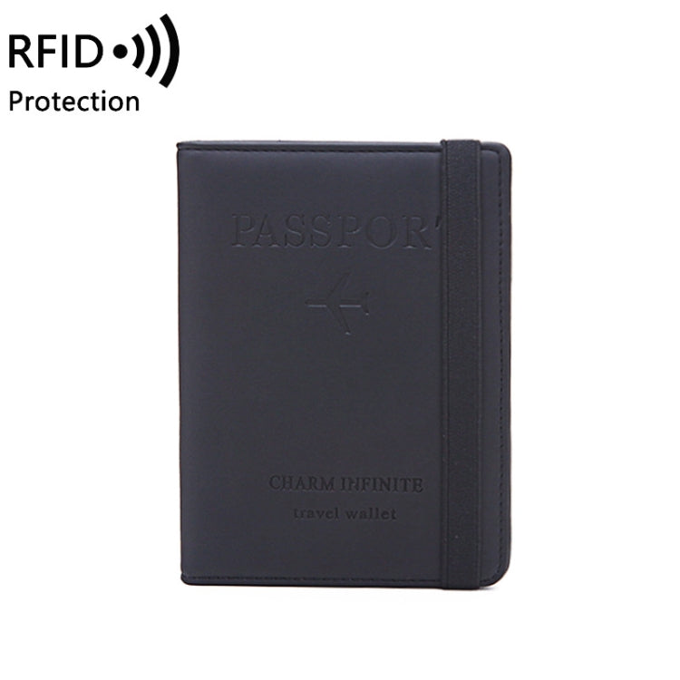 RFID Travel Passport Card Bag Elastic Band Protective Case(Black) - Antimagnetic RFID Package by PMC Jewellery | Online Shopping South Africa | PMC Jewellery | Buy Now Pay Later Mobicred