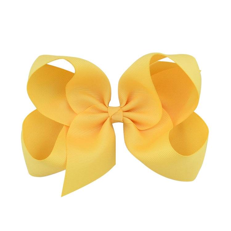 5 PCS 6 Inch Colorful Kids Girls Big Solid Ribbon Hair Bow Clips(40) - Head Bands by PMC Jewellery | Online Shopping South Africa | PMC Jewellery