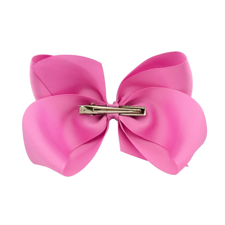 5 PCS 6 Inch Colorful Kids Girls Big Solid Ribbon Hair Bow Clips(4) - Head Bands by PMC Jewellery | Online Shopping South Africa | PMC Jewellery