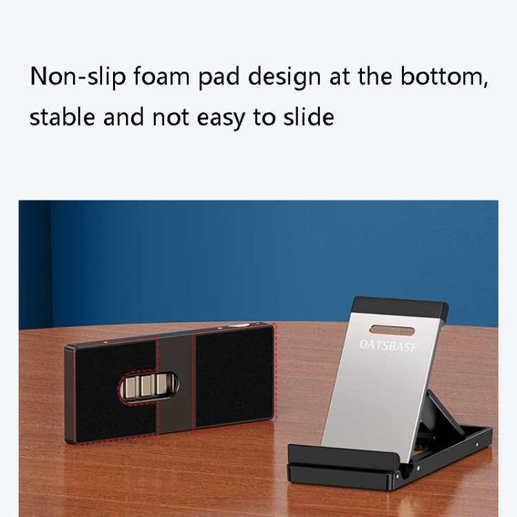 Oatsbasf 03637 Aluminum Alloy Mobile Phone Bracket Desktop Folding Portable Metal Rack(White) - free shipping - PMC TechLife - Order now!