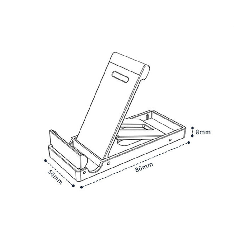 Oatsbasf 03637 Aluminum Alloy Mobile Phone Bracket Desktop Folding Portable Metal Rack(White) - free shipping - PMC TechLife - Order now!